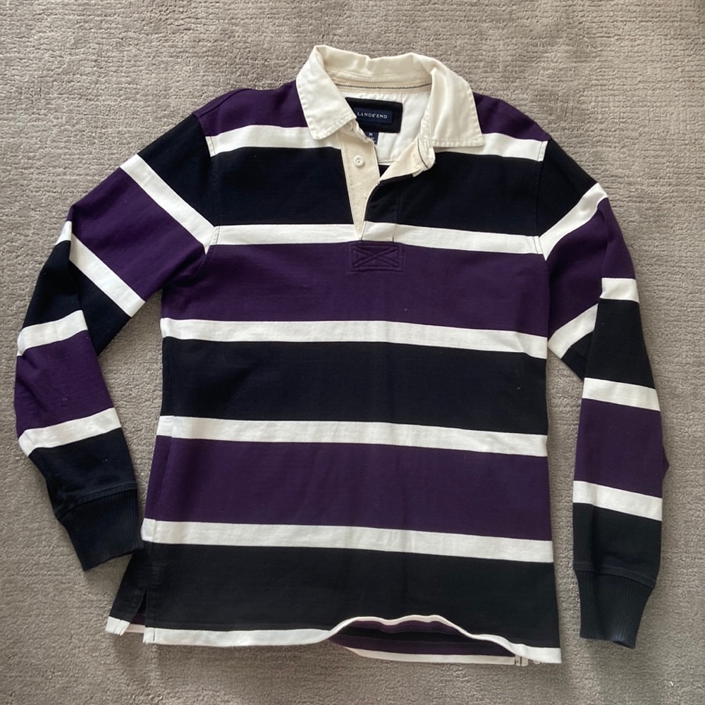Lands’ End Men’s Rugby Shirt, Size Medium
